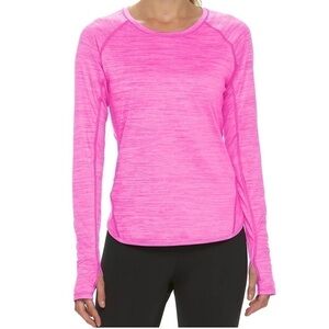 Tek Gear Pink Crewneck Long Sleeve Workout Shirt​​​​​​​​​​​​​​​​​​​​​​​​​​